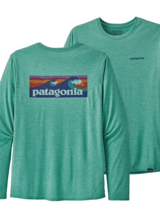 Patagonia Tops - VGUC Patagonia Worn Wear Long-Sleeved Capilene® Cool Daily Shirt Boardshort Logo